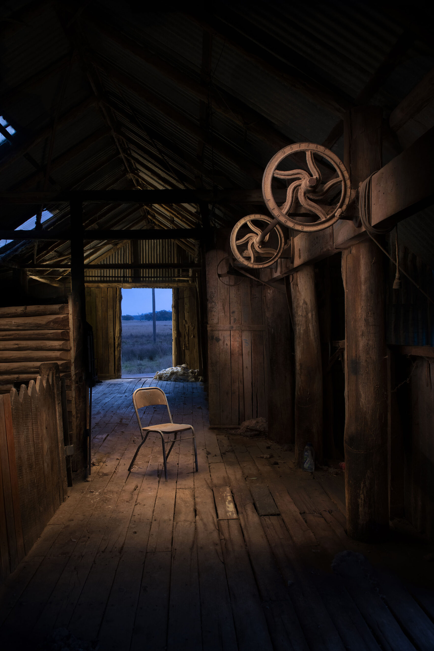 The Shed illuminated after dark, 2024